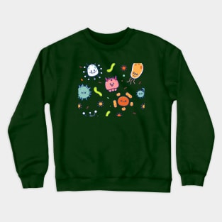 Cute Virus Cartoon (4) Crewneck Sweatshirt